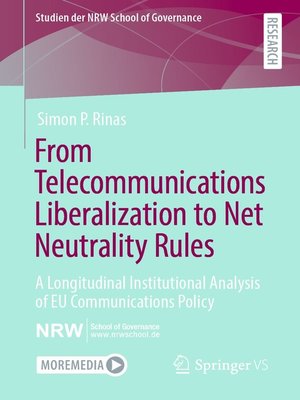 cover image of From Telecommunications Liberalization to Net Neutrality Rules